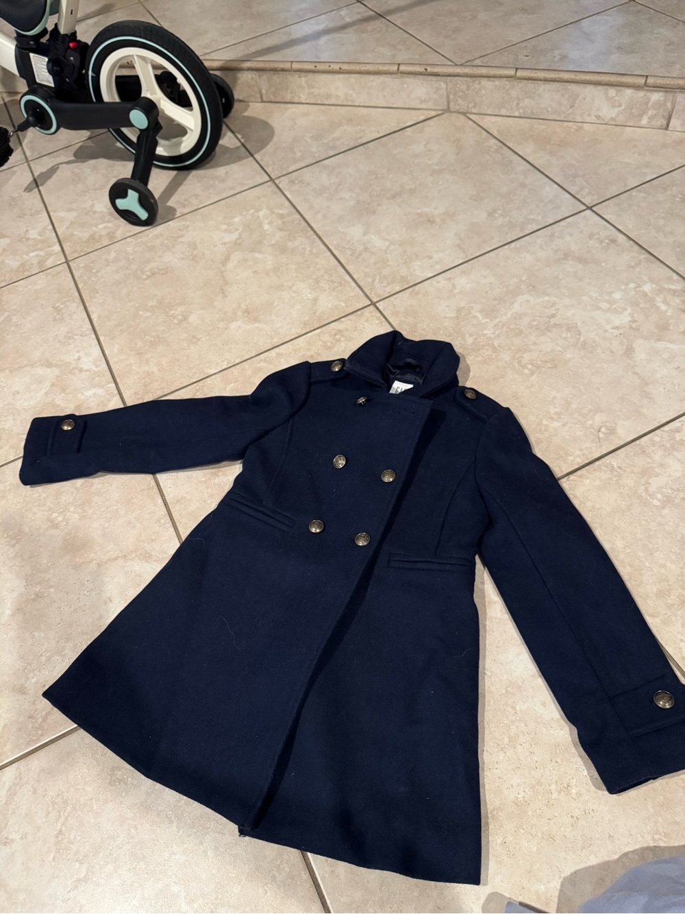 GAP Girls Navy Double-Breasted Pea Coat